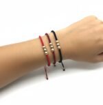 Brazalete (6 mm) c/ 3 Esferas - Oro Tres Tonos 18Kts