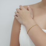 Brazalete (18 cm) c/ Esferas Diamantadas (2.5 mm) - Oro Amarillo 18Kts - Image 2