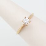Anillo Compromiso con Cz (6 Prongs) - Oro Amarillo 14Kts