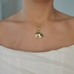 Dije (27 x 24 mm) Torso de Caballo Puff - Oro Amarillo 18Kts - Image 2