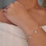 Brazalete (18 cm) Ojos Turcos Separados (6 mm) - Oro Amarillo 18Kts - Image 2