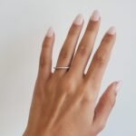 Anillo Cintillo Churumbela c/ Diamantes Pave (0.18 Ct) - Oro Blanco 18Kts - Image 2