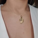 Dije (18 x 23 mm) Torso de Caballo c/ Crin - Oro Amarillo 18Kts - Image 2