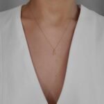 Cadena (45 cm) Fina Cable c/ Ancla & Diamantes Pave (0.05 Ct) - Oro Amarillo 14Kts - Image 2