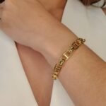 Brazalete (22 cm) Eslabones Mariner Plano (9 mm) c/ Cierre Lobster - Oro Amarillo 18Kts - Image 2