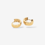 Zarcillos (13 mm) Huggies Media Cana (5 mm)  - Oro Amarillo 14Kts
