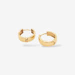 Zarcillos (15 mm) Huggies Media Cana (4.7 mm) - Oro Amarillo 14Kts