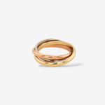Anillo (2.5 mm) Triple Trilogia Media Cana Light - Oro Tres Tonos 14Kts