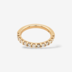 Anillo (2.5 mm) Cintillo Churumbela c/ Diamantes Naturales (0.67 Ct) - Oro Amarillo 14Kts