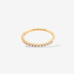 Anillo (1.56 mm) Cintillo Churumbela Diamantes Naturales (0.20 Ct) - Oro Amarillo 18Kts