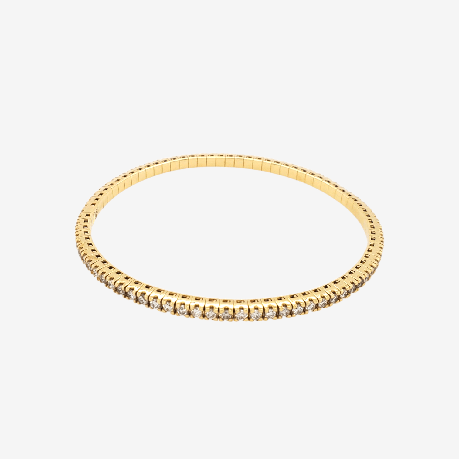 20251022_130503-1.png Pulsera (#16) Flex Tennis c/ Diamantes Naturales (2.30 Ct) & 4 Prongs (3 mm) - Oro Amarillo 18Kts - Image 1