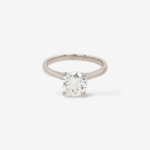 Anillo (1.24 Ct) Compromiso Diamante Labgrown Hidden Halo Redondo 4 Prongs - Oro Blanco 18Kts