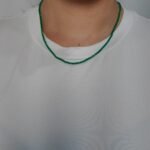 Collar (42.5 cm) Green Onix Fascetadas (2.50 mm) c/ Cierre Spring & Extension - Oro Amarillo 14Kts - Image 3