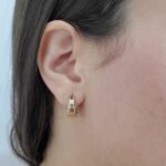 Zarcillos (13 mm)  Huggies Gota Plana Light (5 mm) - Oro Amarillo 14Kts - Image 2
