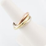 Set de 3 Anillos Entrelazados Trilogia - Oro Tres Tonos 14Kts