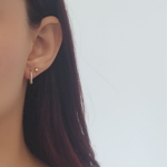Huggies (13 mm) Caviar Perla/Turquesa/Coral - Oro Amarillo 18Kts - Image 6