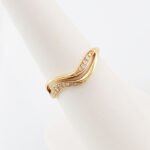 Anillo de 2 Hileras 15 Diamantes (0.10 Ct) Tres Tonos - Oro 18Kts - Image 3