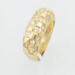 Anillo Entramado c/ Zircones - Oro Amarillo 18Kts.