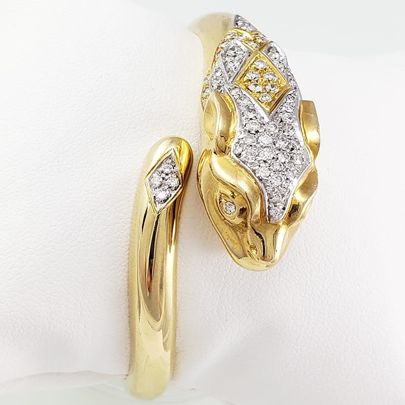 EUG24C6969.jpg Pulsera Pantera con Diamantes - Oro Amarillo 18Kts - Image 1