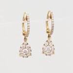 Zarcillos Huggies Gotas de Diamantes (0.93 Ct) - Oro Amarillo 18Kts