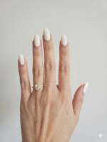 Anillo (1.08 Ct) Compromiso Diamante Labgrown Cushion Halo & Aro Diamantes c/ 4 Prongs - Oro Amarillo 18Kts - Image 2