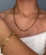 Set (Cadena & Brazalete) Links Ovalados - Oro Amarillo 18Kts - Image 2