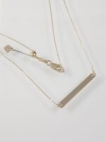 Cadena Ajustable (40 cm) con Placa (30 x 4 mm) Lista Para Personalizar - Oro Amarillo 14 Kts - Image 2