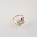 Anillo c/ Treboles & Zircones - Oro Amarillo 14Kts