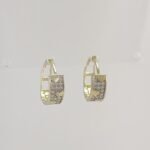 Huggies (14 mm) c/ Corazones & Zircones - Oro Amarillo14Kts