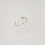 Anillo Abierto c/ Doble Estrella- Oro Amarillo 14Kts