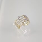 Anillo 4 Lineas c/ Zircones Luna & Estrellas - Oro Amarillo 14Kts