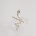 Anillo Fino Serpiente c/ Zircones - Oro Amarillo 14Kts