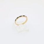 Anillo c/ Esmalte Negro & Treboles - Oro Amarillo 18Kts