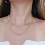 Cadena (45 cm) Cuban Link (3 mm) - Oro Amarillo 14Kts - Image 2