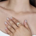 Anillo Perla Cultivada c/ Zircones Pave - Oro Amarillo 14Kts - Image 2