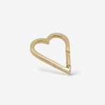 Broche (21 x 26 mm) Accesorio Mosqueton en forma de Corazon - Oro Amarillo 14Kts