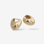 Huggies (16 x 13 mm) Gota Mediana (10 mm) - Oro Amarillo 14Kts