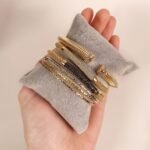 Pulsera Tubo Gas Piramidal Flexible - Oro Amarillo 14Kts - Image 3