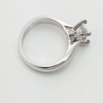 Anillo Compromiso c/ 2 Diamantes (0.28 Ct) & Zircon Central - Oro Blanco 18Kts - Image 2