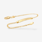 Brazalete (16 cm) Esclava Placa ID (1.9 mm) Tejido Us Link Macizo c/ Cierre Lobster - Oro Amarillo 14Kts