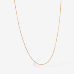 Cadena (40 cm) Fina Cable Diamantado (0.60 mm) c/ Cierre Lobster - Oro Amarillo 18Kts