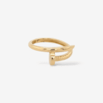 Anillo (2.20 mm) Espiral c/ Circulo Terminal Chiodo - Oro Amarillo 14Kts