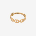 Anillo (5 mm) Eslabones Mariner Plano Rigido - Oro Amarillo 18Kts