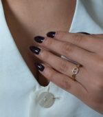 Anillo (6 mm) Eslabones Mariner Plano c/ Zircones Pave - Oro Amarillo 18Kts - Image 2