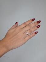 Anillo (2.4 mm) Compromiso c/ Aro Liso & 6 Prongs c/ Zircon Central - Oro Amarillo 14Kts - Image 2