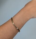 Pulsera (#18) Twist Tubo Cuadrado (3.5 mm) - Oro Amarillo 18Kts - Image 3
