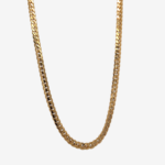 Cadena (60 cm) Maciza Cuban Link c/ Cierre de Caja (4 mm) c/ 2 Ochos de Seguridad - Oro Amarillo 18Kts