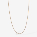 Cadena (45 cm) Fina Cable Diamantada (0.70 mm) c/ Cierre Lobster - Oro Amarillo 18Kts