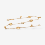 Brazalete (18.5 cm) Tejido Cable c/ Botones Mariner Puff & Esferas Colgante c/ Cierre Spring - Oro Amarillo 18Kts