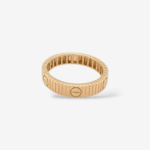 Anillo (4 mm) Lineas Flex & Circulos Estampados - Oro Amarillo 14Kts